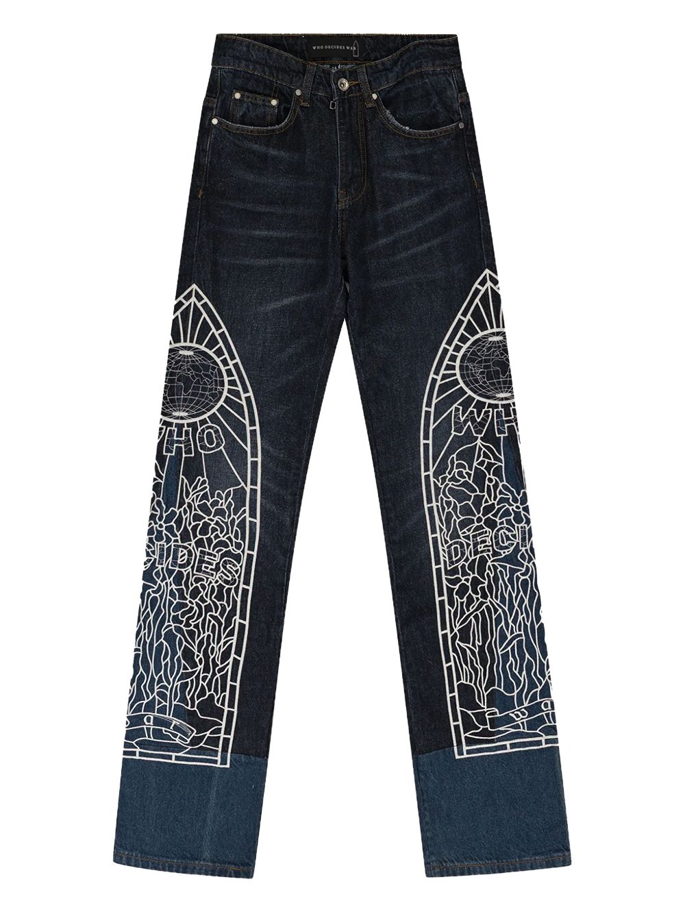 embroidered who decide war jeans embroidered who decide war jeans