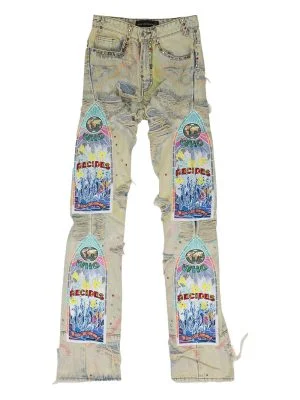 effect distressed jeans