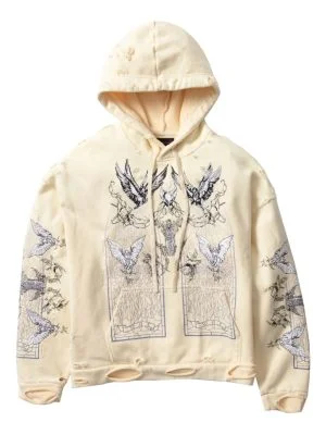 graphic hoodie distressed